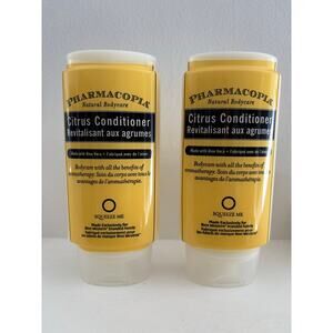 Pharmacopia Natural Citrus Conditioner TWO bottles 12.17 fl. oz 360ml Aloe Vera